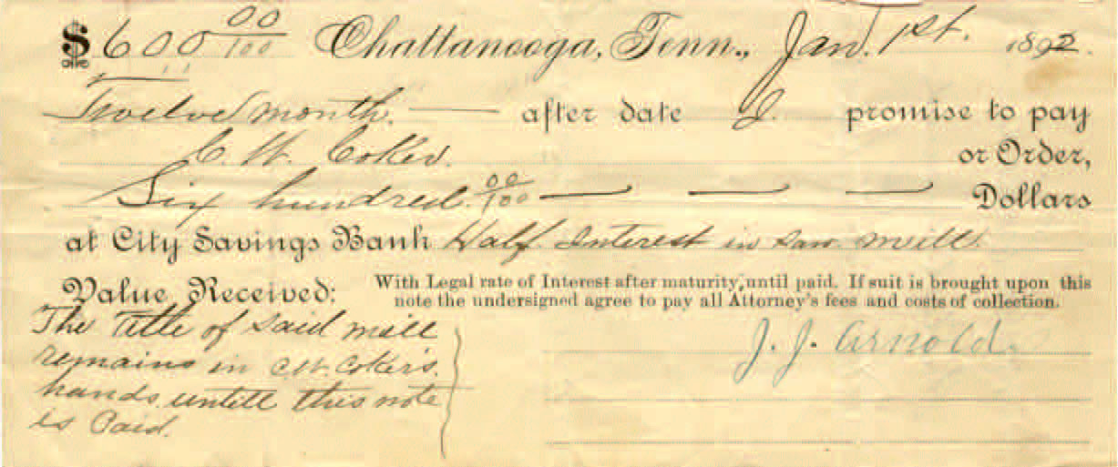 City Savings Bank 1-1-1892